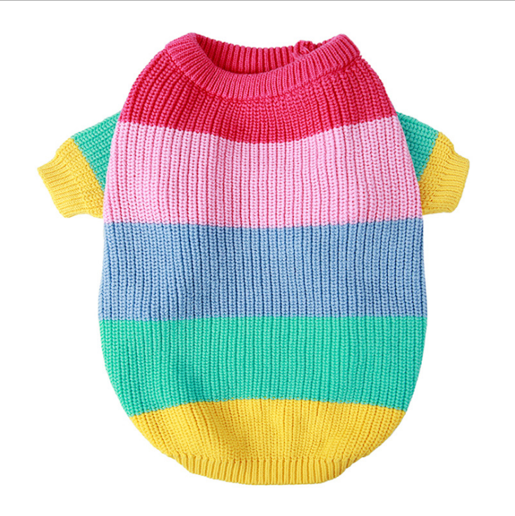 Strick-Hundepullover Regenbogen – Bild 2 | LuxeStyle