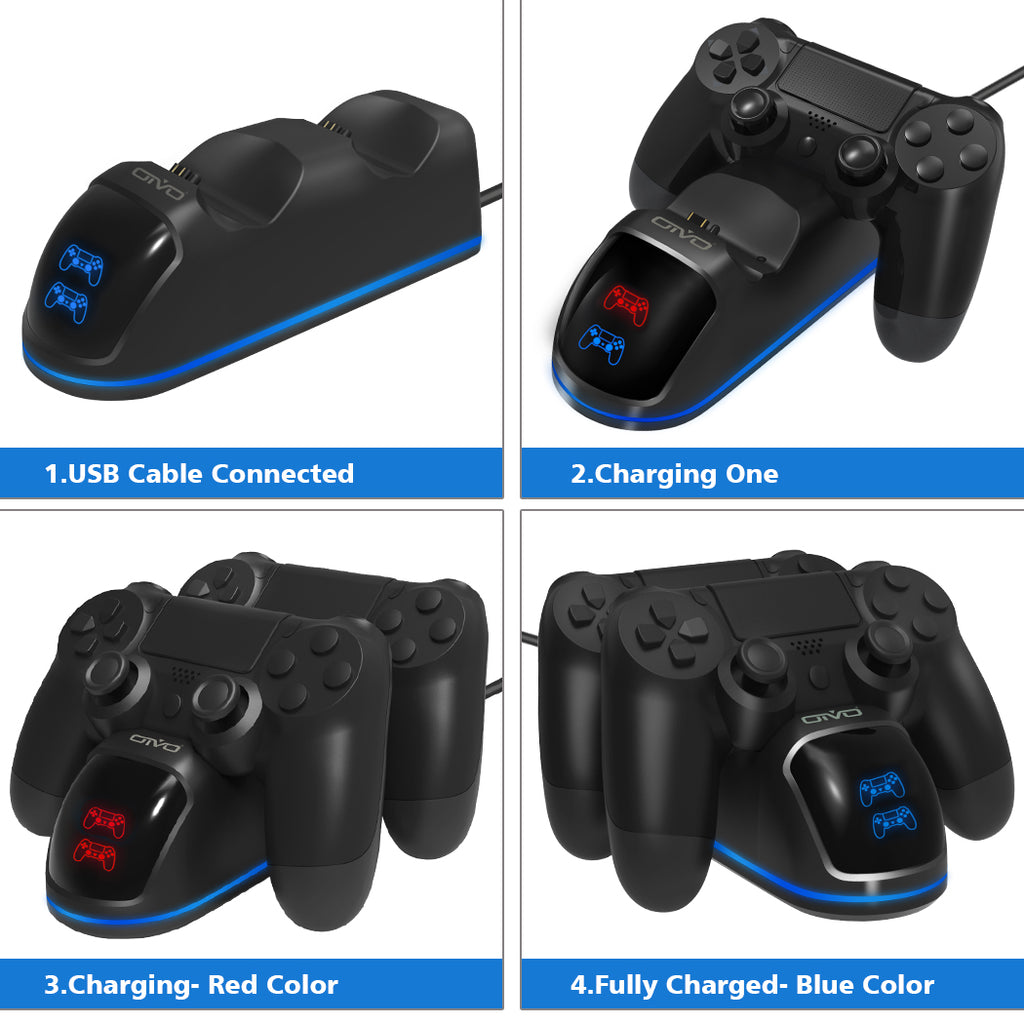 Drahtloses Dual-Ladegerät für PS4-Controller