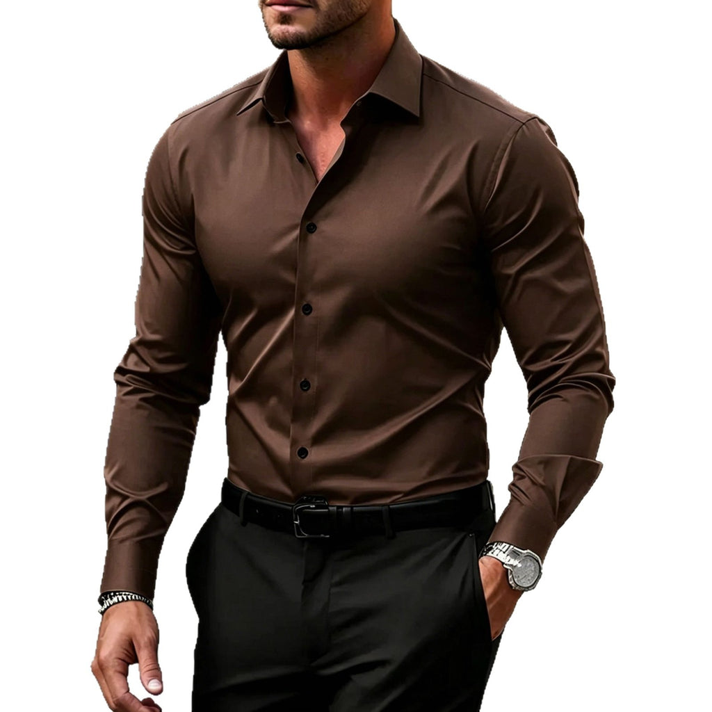 Herren Businesshemd Langarm Slim Fit
