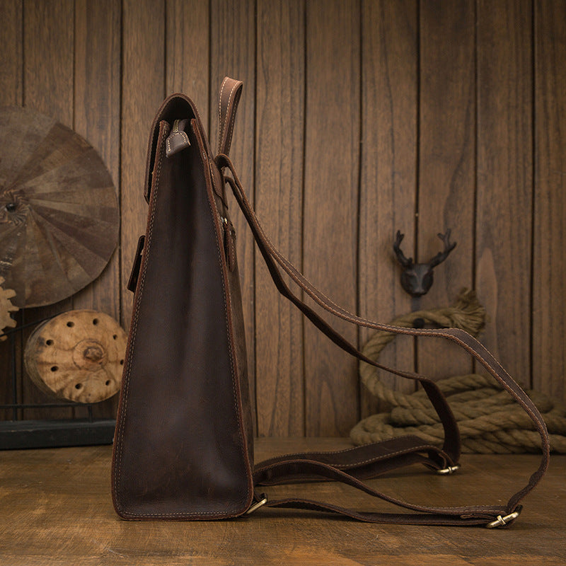Leder Rucksack im Britisch-Retro-Stil – Bild 1 | LuxeStyle