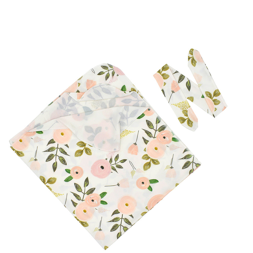 Baby Swaddle-Tuch mit Hasenohr-Stirnband – Bild 5 | LuxeStyle