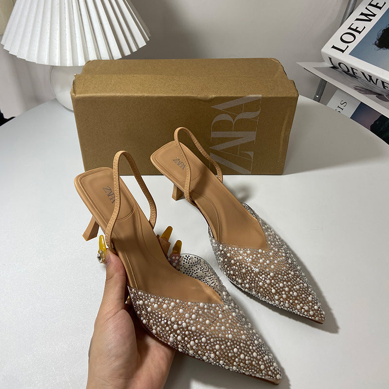 Elegante Stiletto-Sandalen mit Perlen – Bild 8 | LuxeStyle