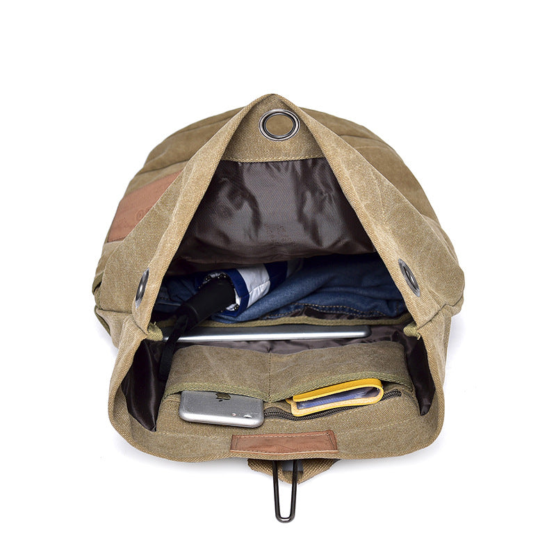 Grosses Canvas-Rucksack mit Buchstaben-Print – Bild 12 | LuxeStyle