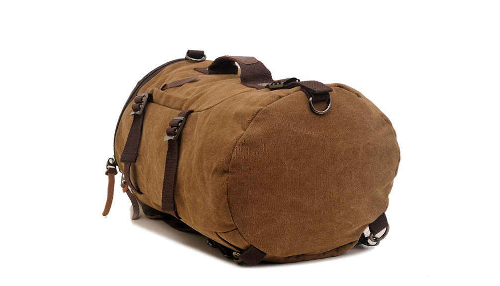 Kletterrucksack aus Canvas, braun – Bild 8 | LuxeStyle