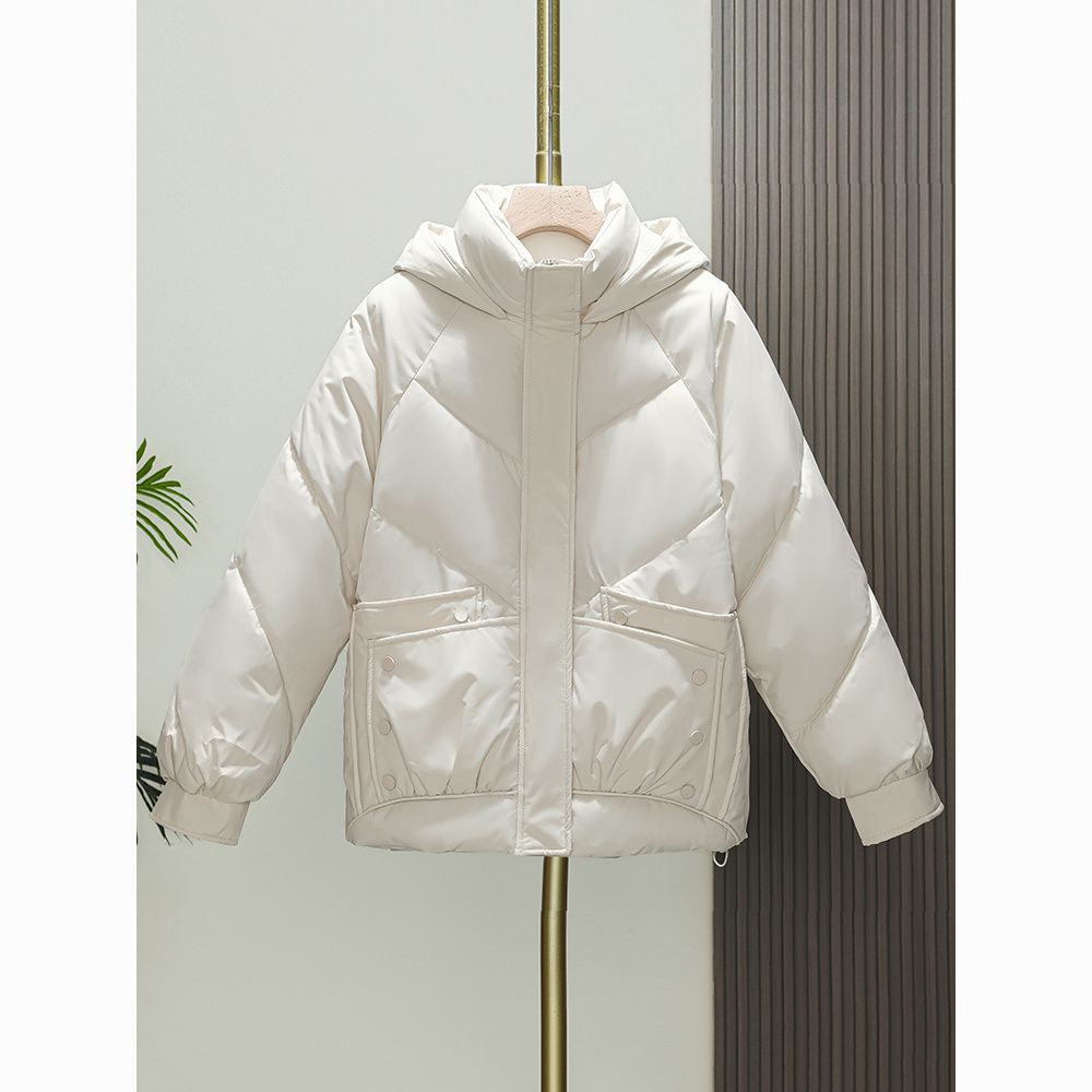 Gefütterte kurze Kapuzenjacke im Loose Fit