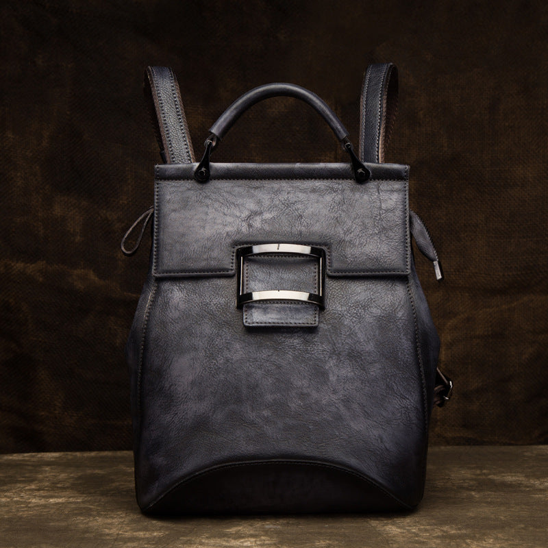 Rucksack aus Rindsleder im Retro-Stil