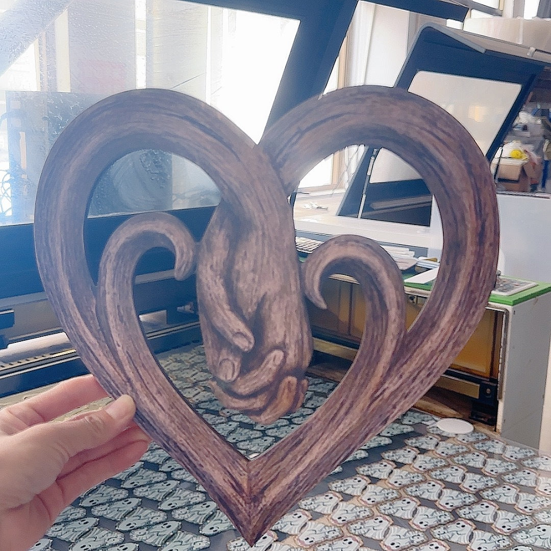 Herz-Wanddekoration aus Holz | LuxeStyle