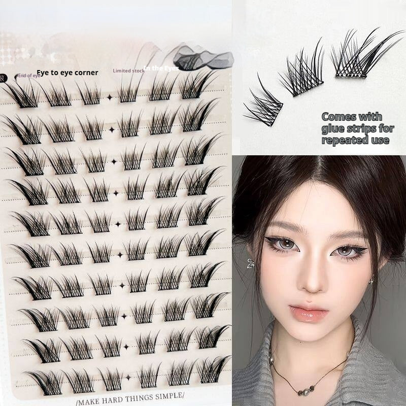 Falsche Wimpern, selbstklebend, natürlich gewellt