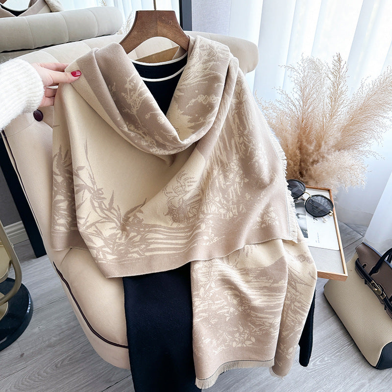 Schal mit Tusche-Muster – Bild 6 | LuxeStyle