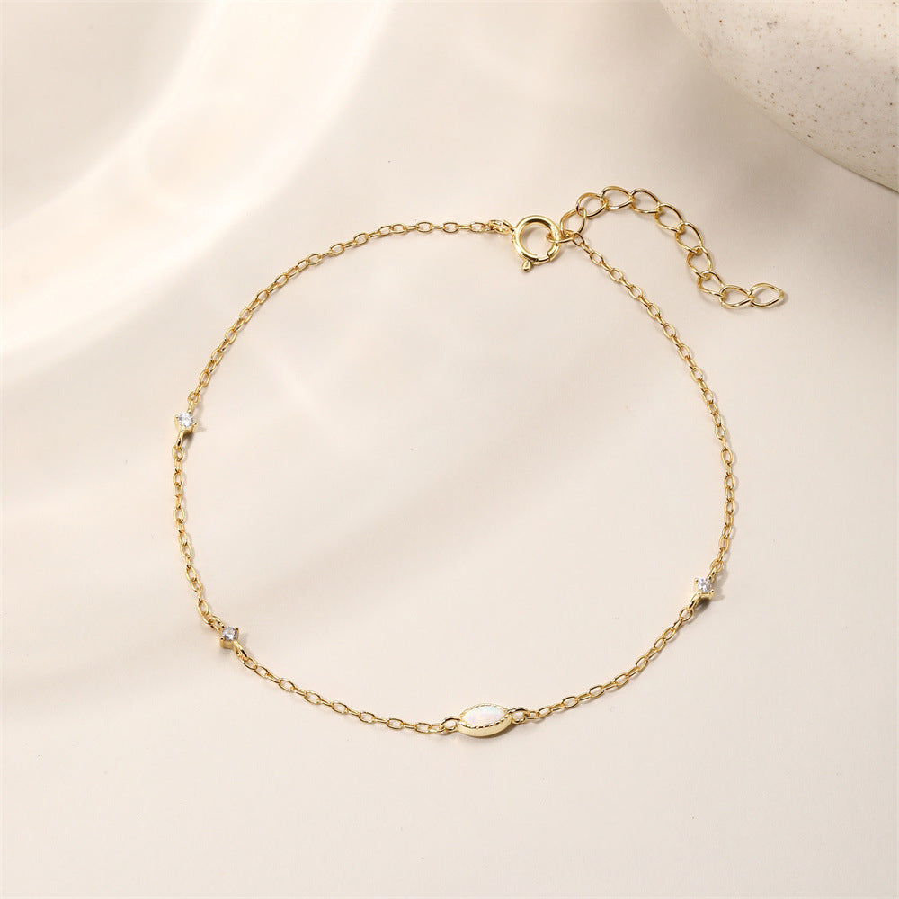 S925 Sterling Silber Armband mit Opal-Einlagen – Bild 6 | LuxeStyle