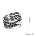 Herren Ring Edelstahl Schlange