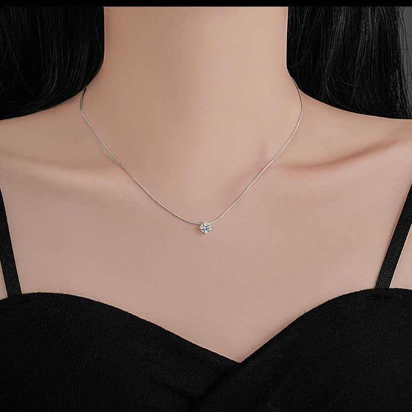 Edle Moissanite-Halskette