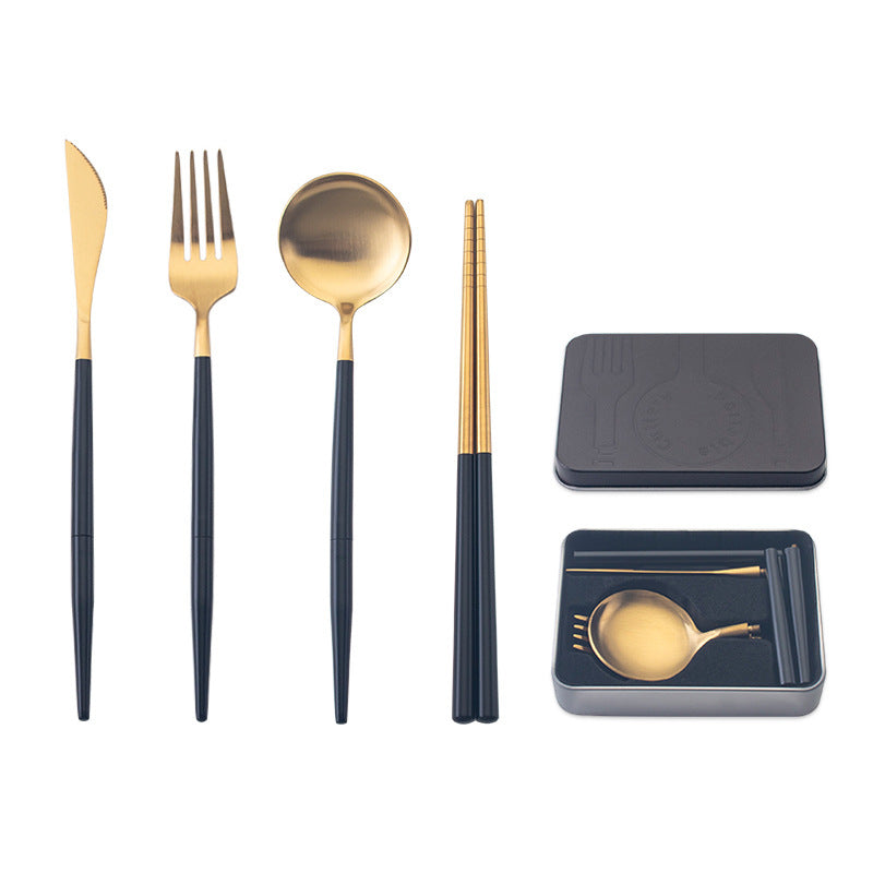 Tragbares Besteck-Set aus Edelstahl – Bild 14 | LuxeStyle