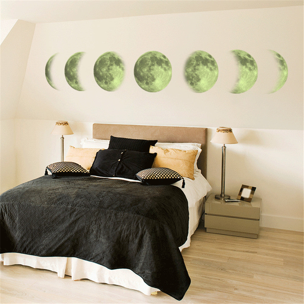 Leuchtende Mondkarte Wandsticker | LuxeStyle