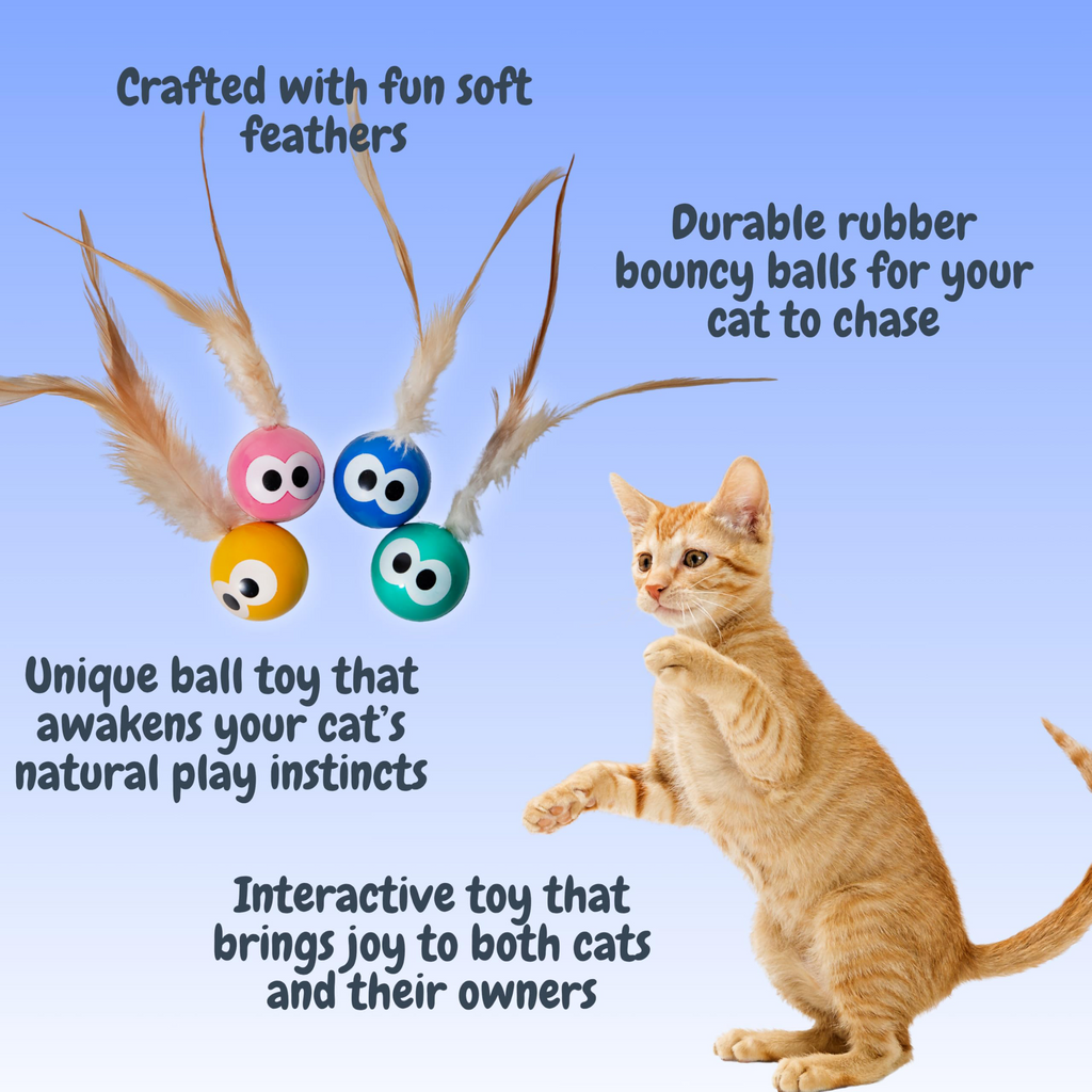 Bouncing Balls Katzenspielzeug mit Feder