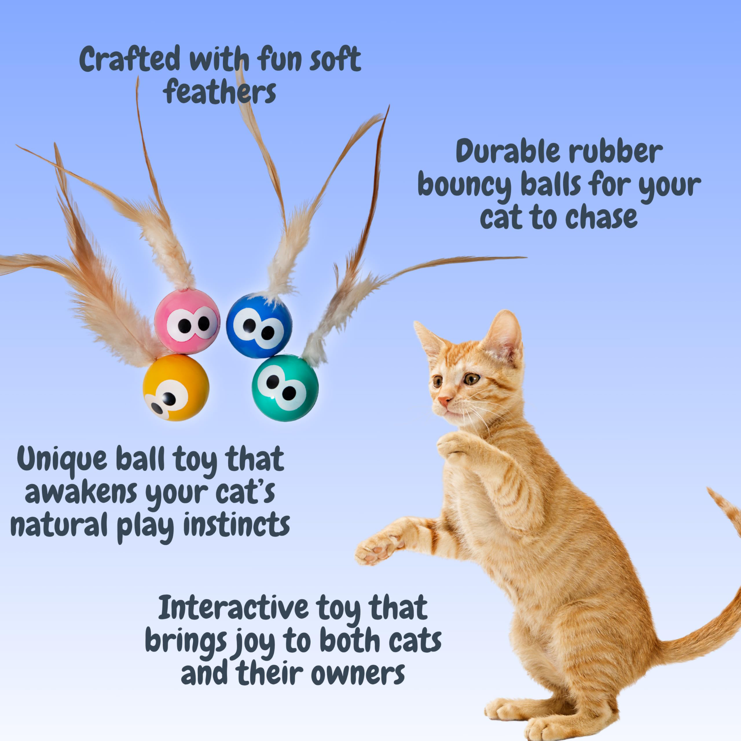 Bouncing Balls Katzenspielzeug mit Feder