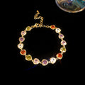 Vergoldetes Oval-Zirkon Armband