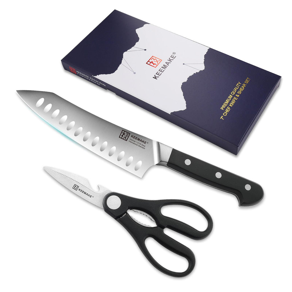 Kochmesser & Küchenschere Set, 2-teilig