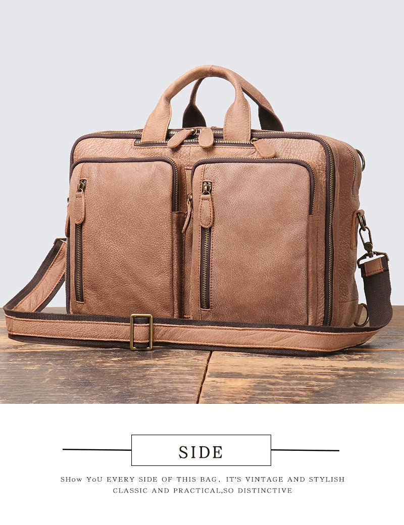 Lederrucksack gross – Vintage Braun