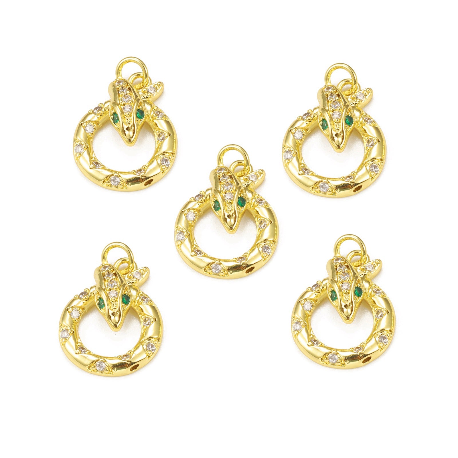 5-teilige Anhänger-Set mit Cubic Zirconia