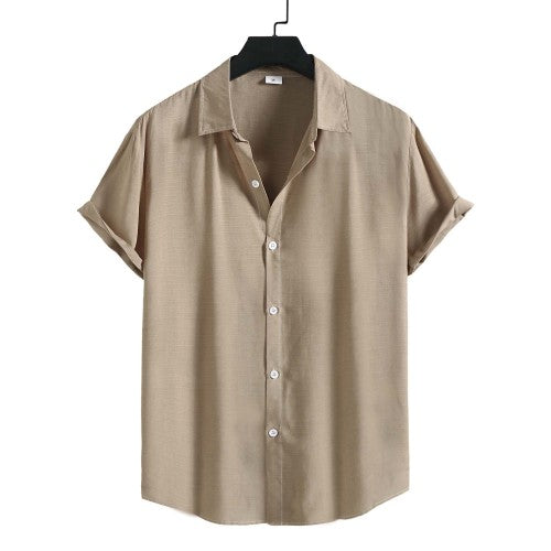 Herren Kurzarmhemd Dunkelzelle Uni-Farben – Bild 11 | LuxeStyle