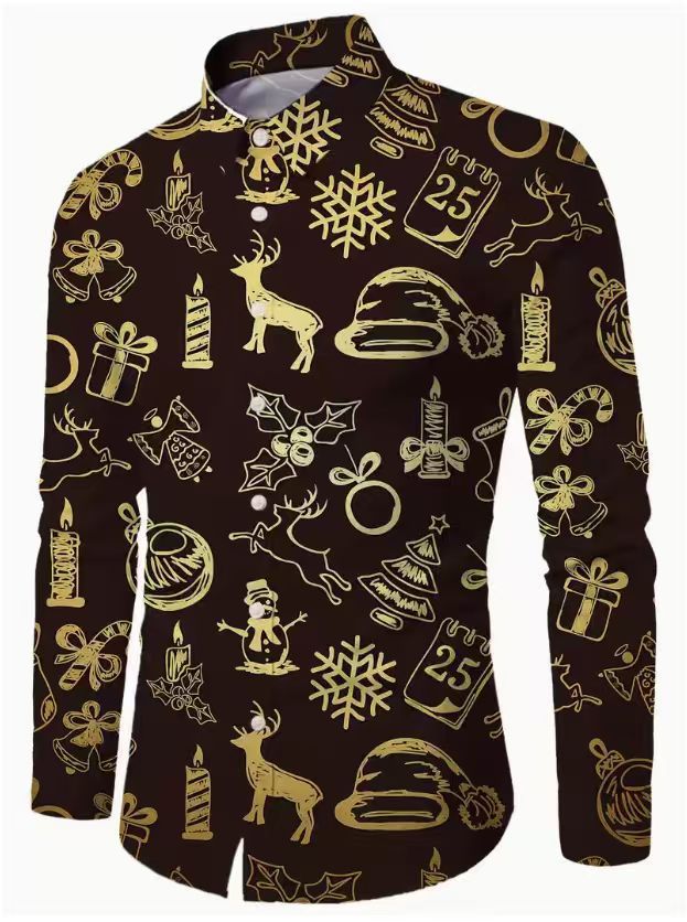Weihnachts-Langarmshirt für Herren – Bild 6 | LuxeStyle