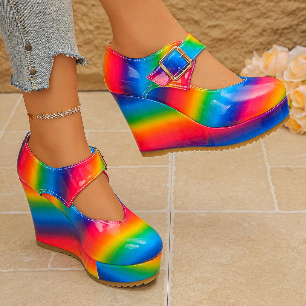Wasserdichte Plateau-Wedge-Heels für Damen