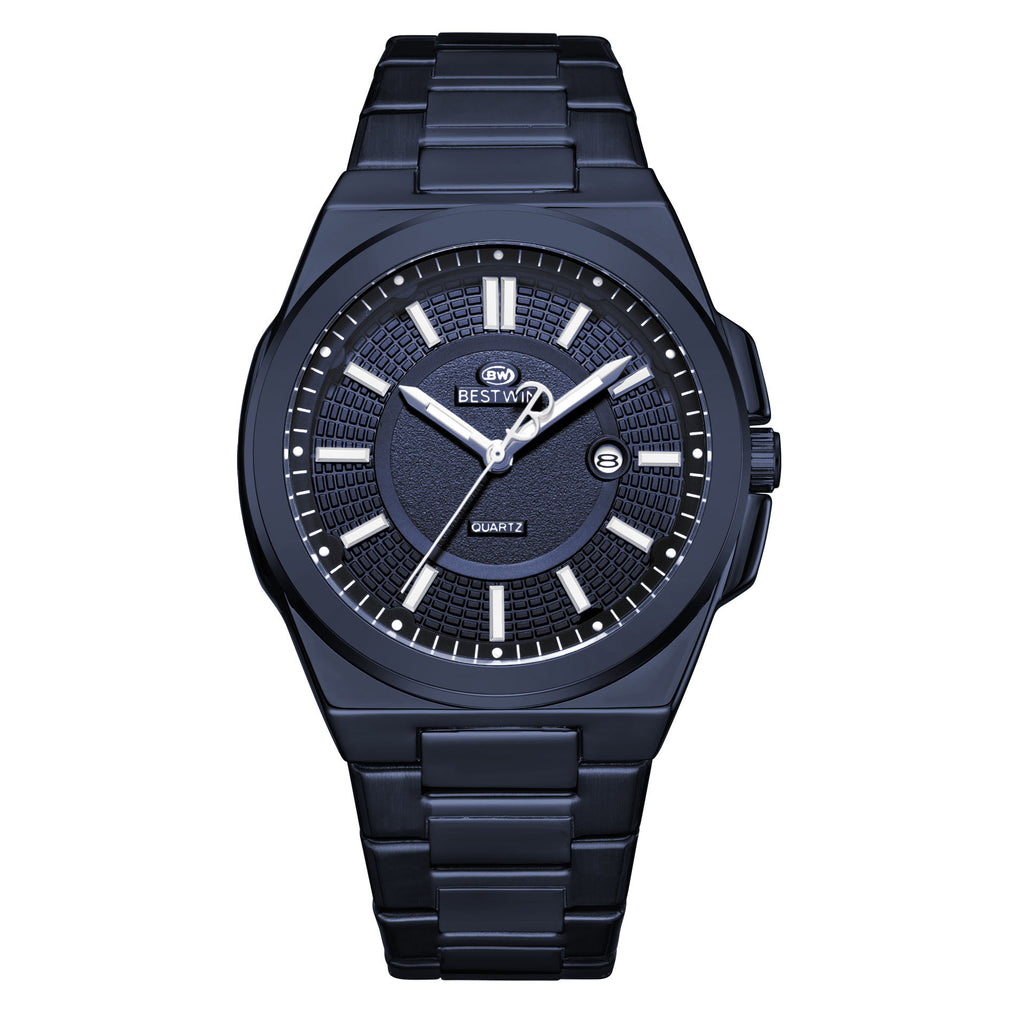 Herrenuhr mit Datumsanzeige und Leuchtzeigern
