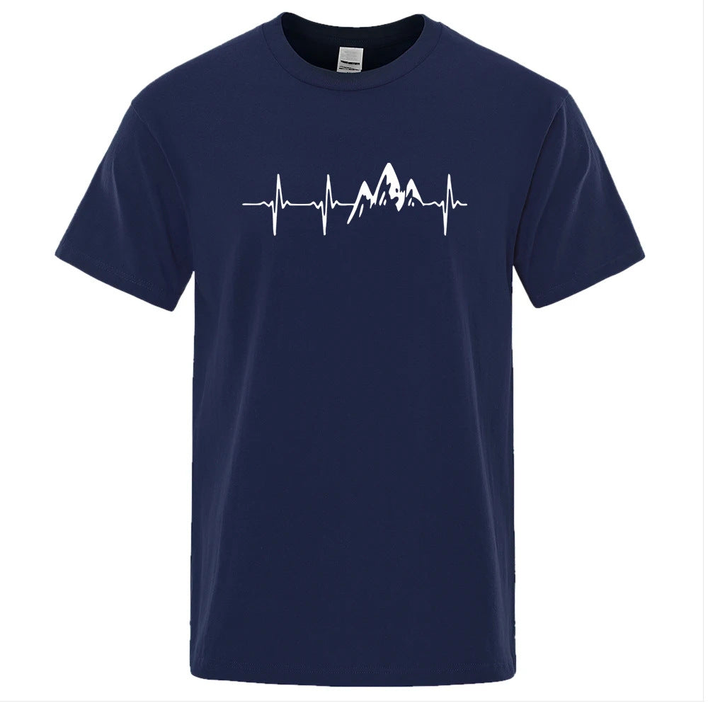 Mountain EKG Kurzarm-Shirt für Paare