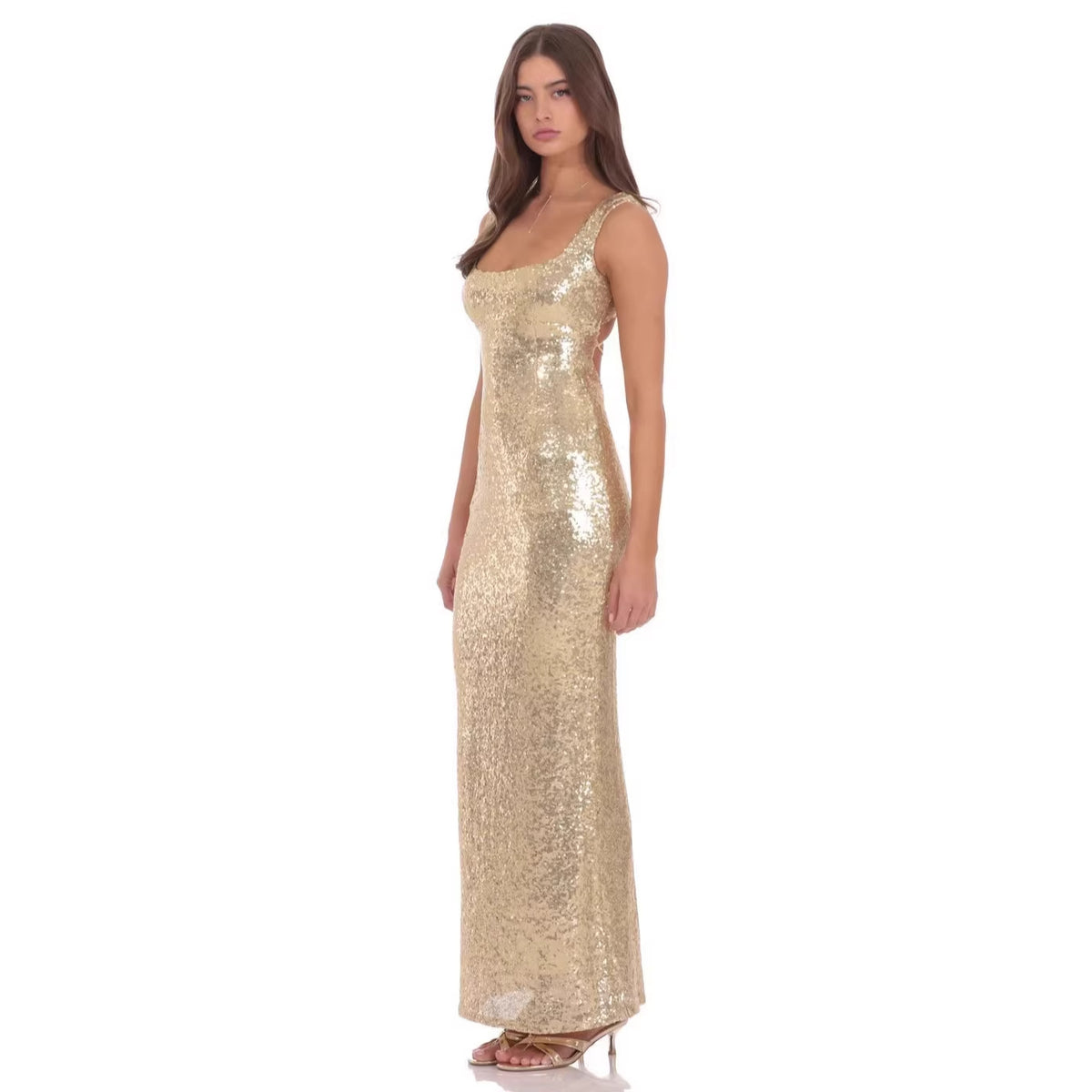 Pailletten-Spaghettiträgerkleid für Damen | LuxeStyle