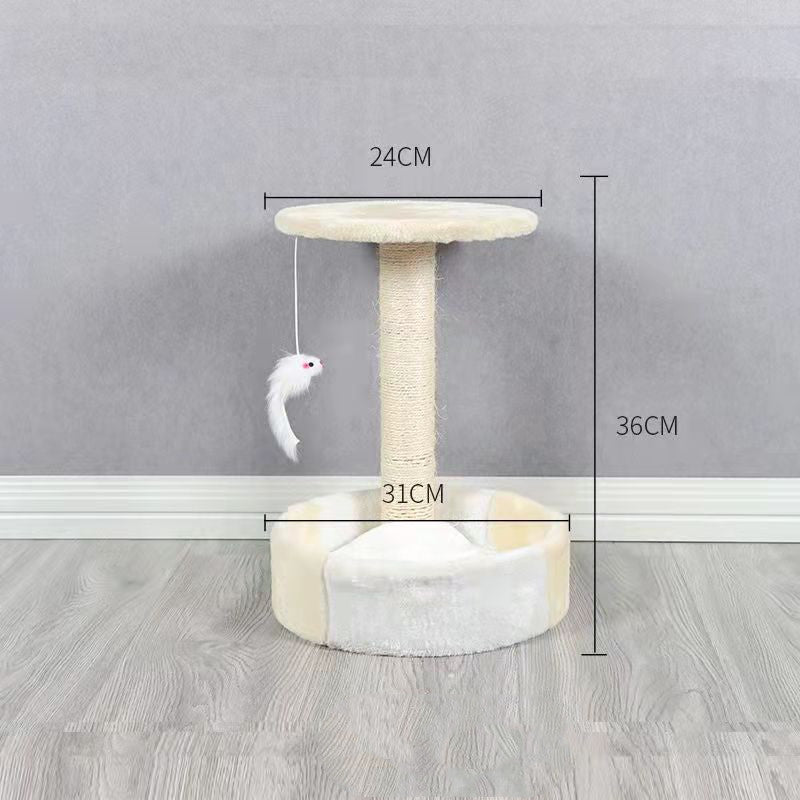 Katzen-Kratzbaum mit integrierter Säule