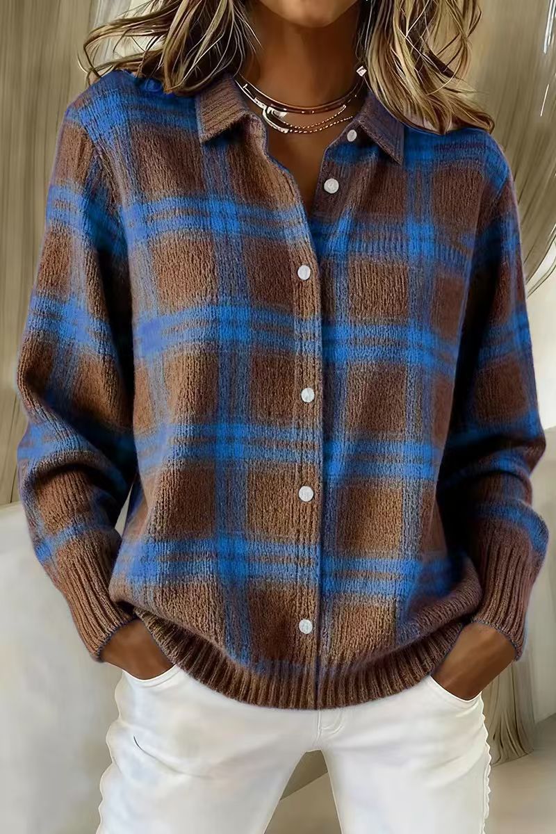 Plaid-Hemd mit weitem Schnitt