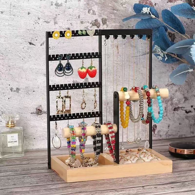 Schmuck-Präsentationstablett aus Massivholz