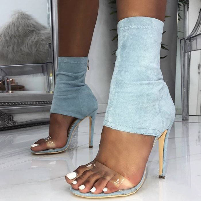 Stiletto-Sandalen mit Fersenreissverschluss | LuxeStyle
