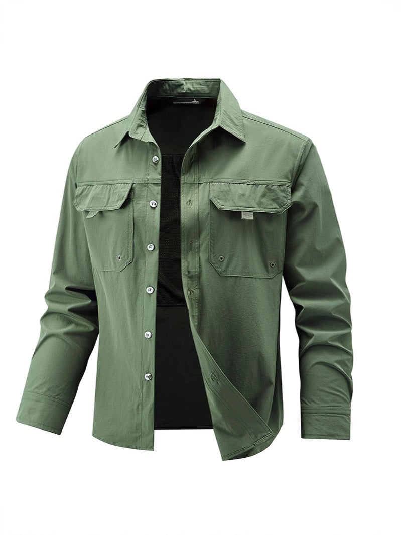 Herren Stretch Langarmshirt, schnelltrocknend