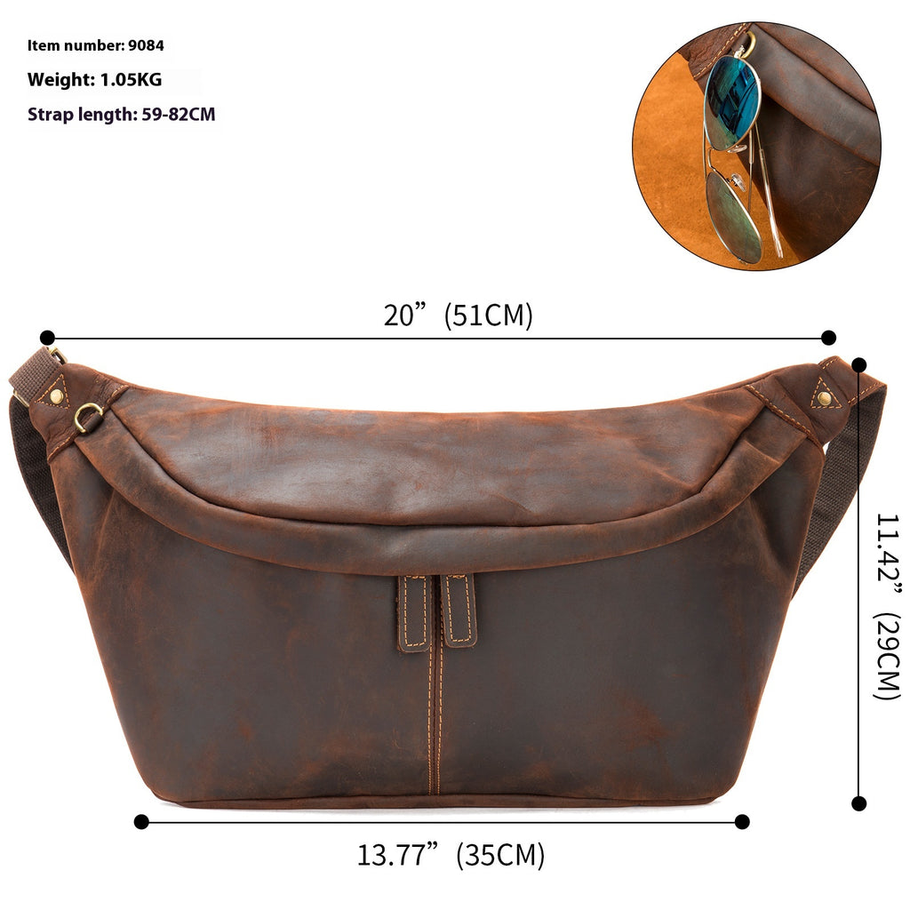 Umhängetasche aus Leder im Retro-Stil – Bild 2 | LuxeStyle