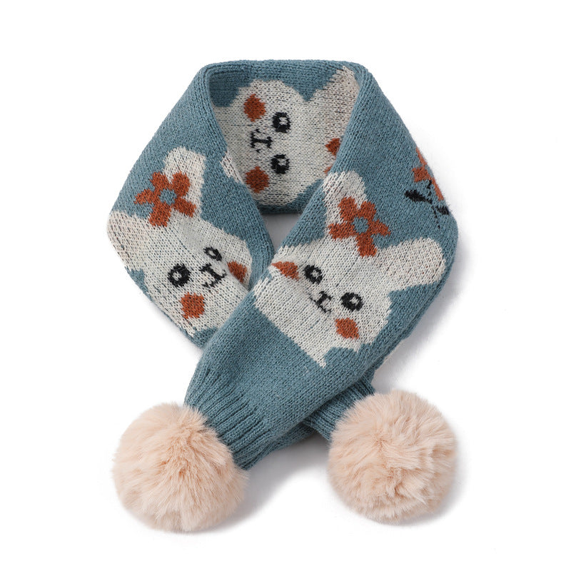 Gemusterter Strickschal mit Bären- und Kaninchenmuster – Bild 13 | LuxeStyle