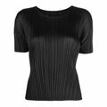 Rundhals-Shirt mit Raffung