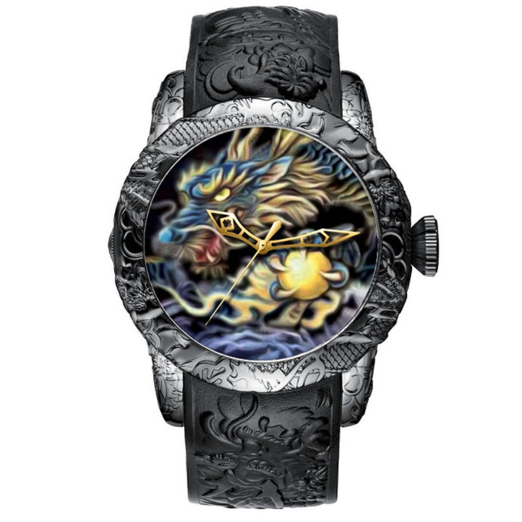 Drachen-Armbanduhr mit Weltzeitfunktion – Bild 2 | LuxeStyle
