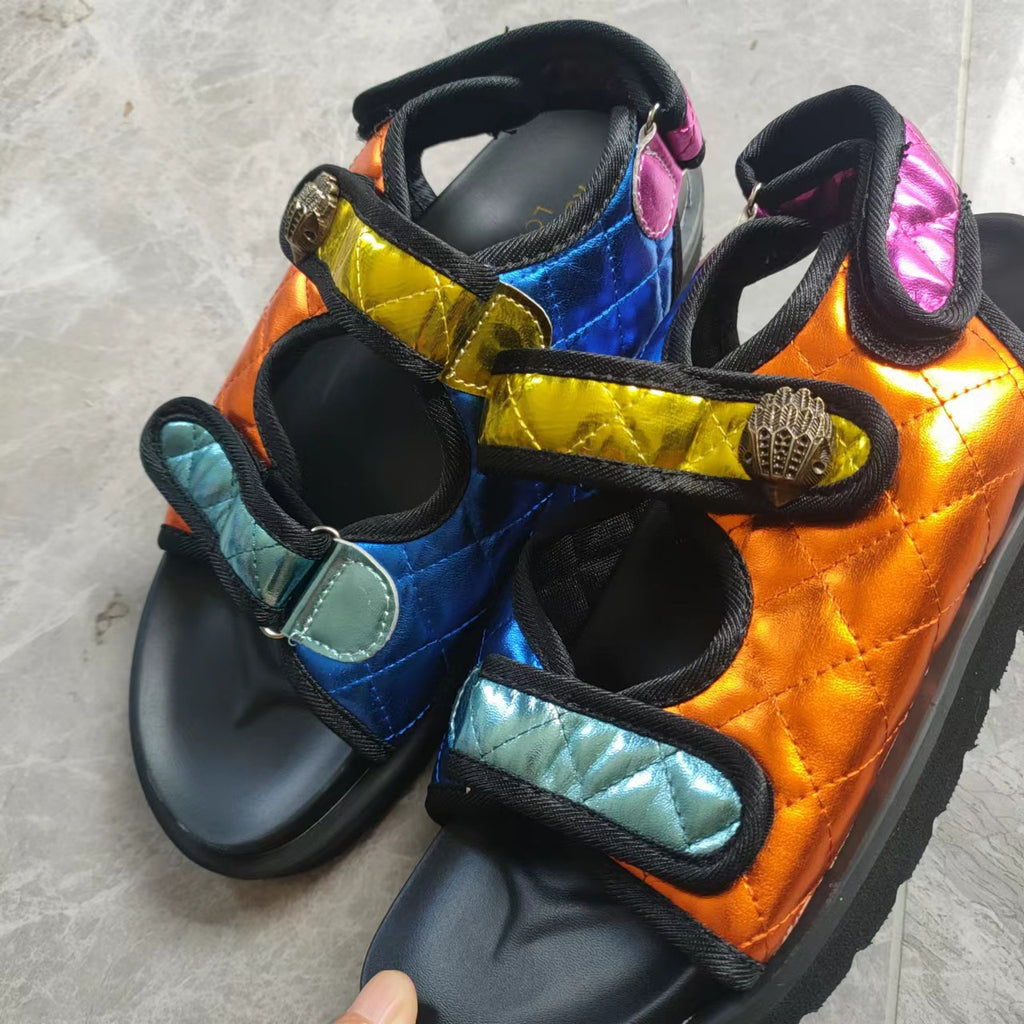 Klassische Damen-Sandalen mit Klettverschluss – Bild 2 | LuxeStyle