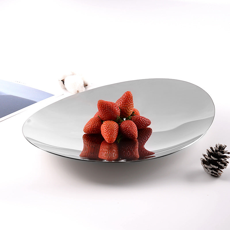 Ovale Edelstahl-Früchteplatte – Bild 1 | LuxeStyle