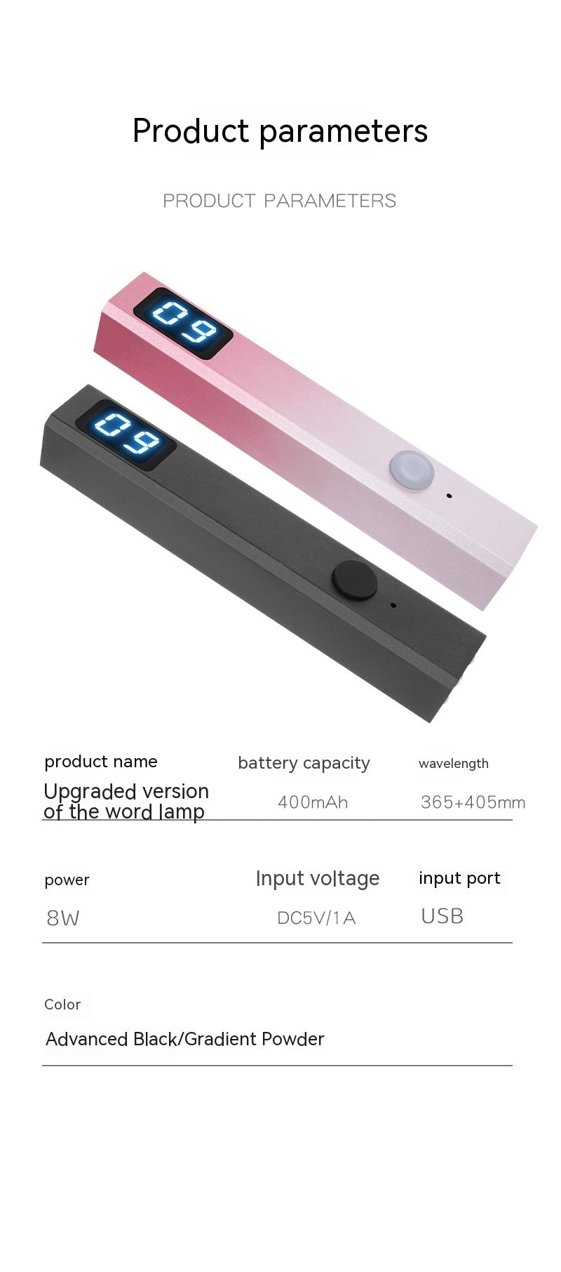 Mini UV/LED Nagellampe mit Display – Ansicht 8