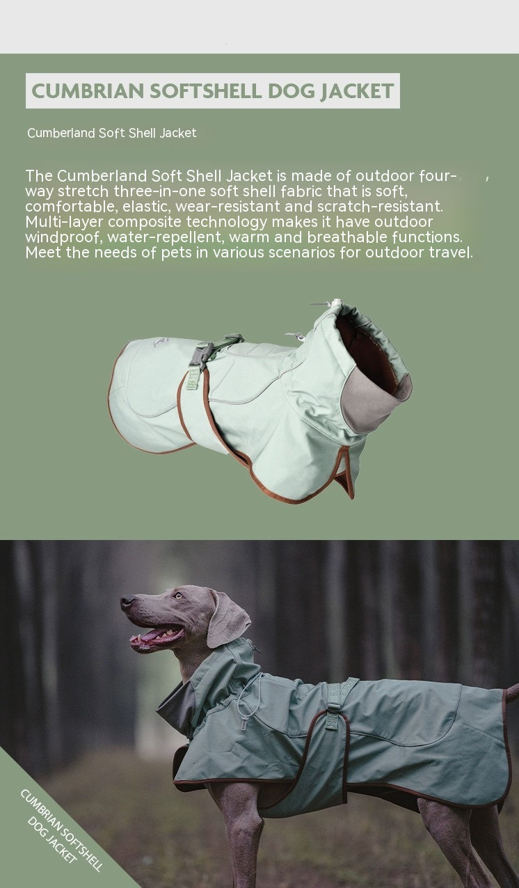 Wasserdichter Wind- und Wärmeschutz-Softshell-Hundemantel