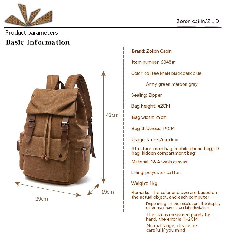 Reise-Rucksack aus Canvas – Bild 12 | LuxeStyle