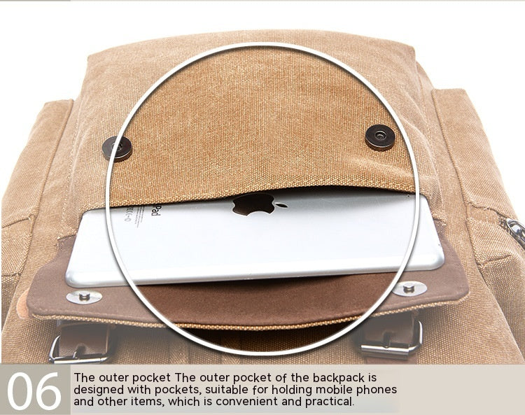 Reise-Rucksack aus Canvas – Bild 7 | LuxeStyle