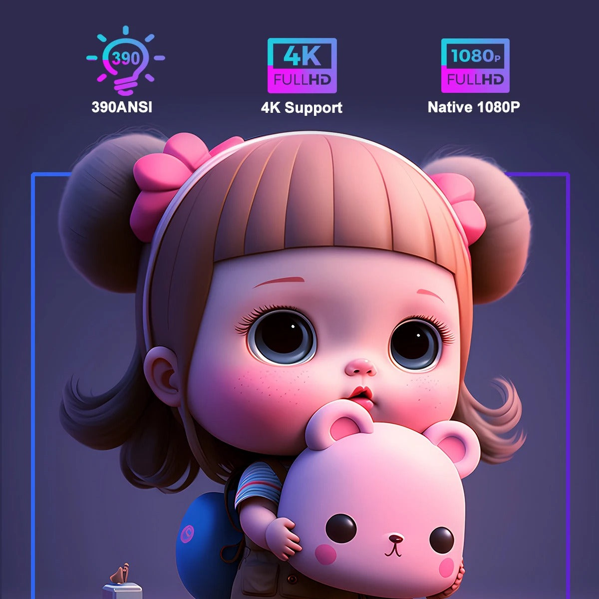 4K Smart Mini Beamer mit WLAN