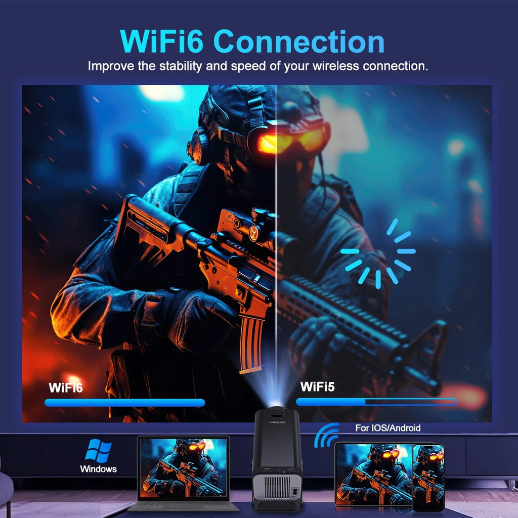 4K Smart Mini Beamer mit WLAN