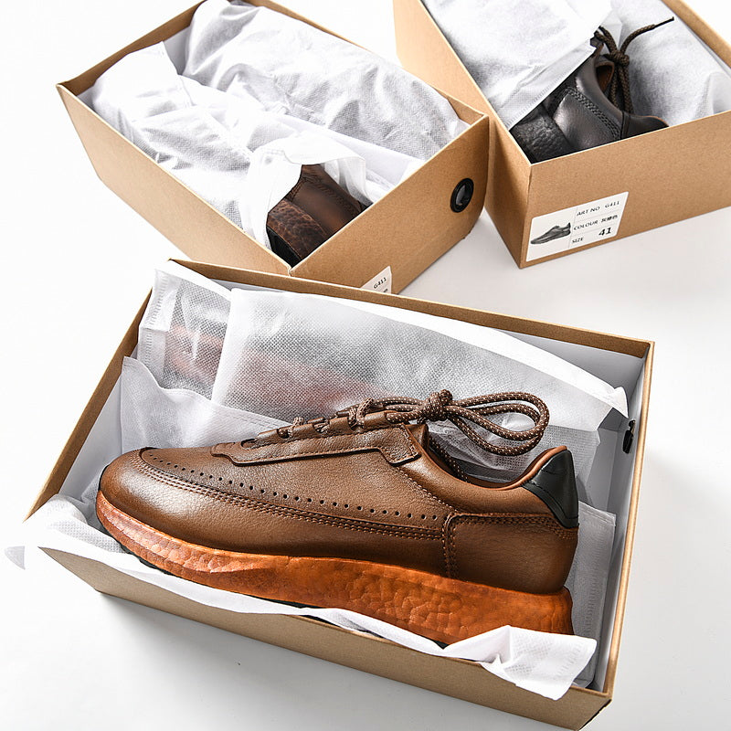 Retro-Casual-Schuhe aus erster Rindlederlage