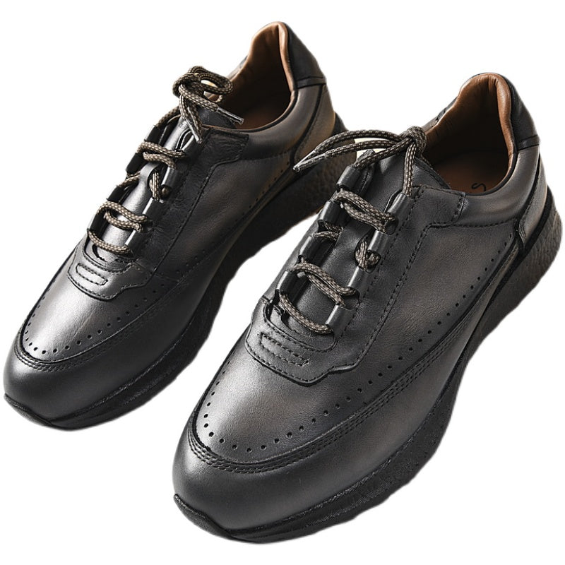 Retro-Casual-Schuhe aus erster Rindlederlage