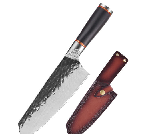 Geschmiedetes Edelstahl-Hackmesser mit Hammerschlag